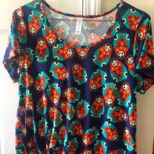 LulaRoe Medium Classic Tee Russian Dolls